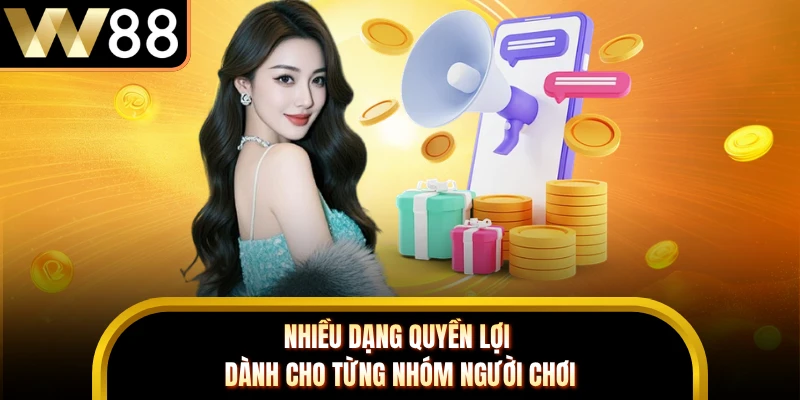 Nhiều dạng quyền lợi dành cho từng nhóm người chơi